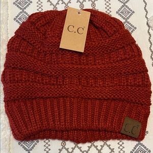 C.C Rust/Red Knit Beanie